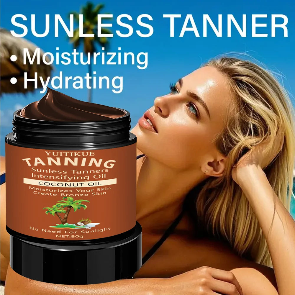 Summer Skin Self Tanning Cream Sunless Self Tanner For Face Body For Natural Glow Body Bronzer Easy Use Bronzing Lotion 80g Oasis Select