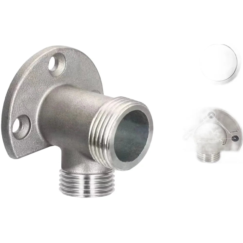 Bathroom Faucet Fixed Base Stainless Steel Wall Mount Faucet Bracket Shower Inlet Outlet Mix Water Valve Parts Oasis Select D