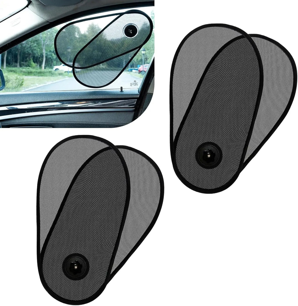 Breathable Mesh Car Window Shade for Baby Adjustable Rotatable Sun Blocker Driver Side Suction Cups Glare UV Protection Oasis Select