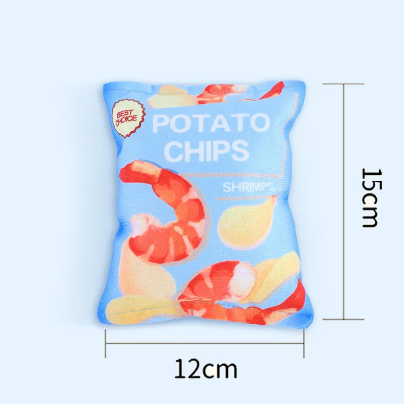 Dog Bite Sound Toy Fun Pizza BB Is Called Interactive Training Bite Resistant Artificial Pet Teething Dog Toys for Small Dogs Oasis Select Potato blue