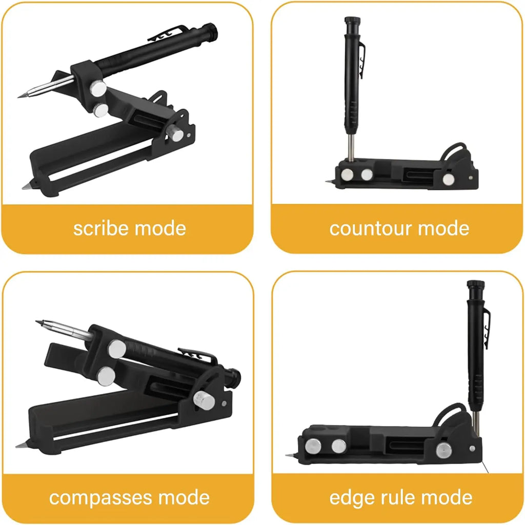 Woodworking Scribing Tool Grease Marker 6 Pencils Adjustable Tile Layout Gauge Precision Line Marking DIY Carpenter Kit Oasis Select
