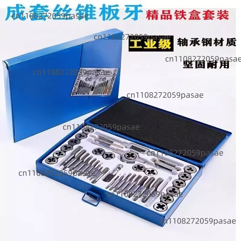 40Pc Tap and Die Set SAE Inch Size #4 To 1/2” Hand Threading Wrench Tools for Internal and External Threading Oasis Select