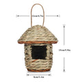 Bird House Outdoor Garden Hanging Bird Nest Hand-woven Straw Bird's Nest Parrot Hatching Breeding House Nest Bird Accessories Oasis Select reed grass