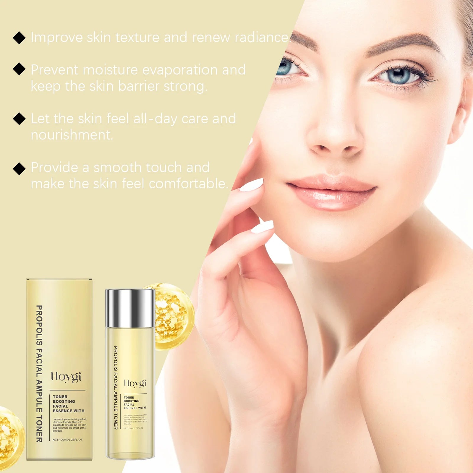 Hoygi Honey Ceramide Facial Toner Moisturizing & Soothing Toner Improve Skin Barrier Nourishing Essence for Sensitive Skin Care Oasis Select