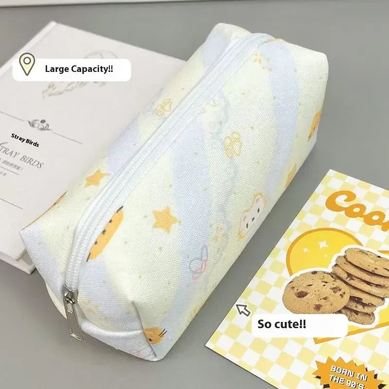 Cute Cat Pencil Box Cartoon Cat Large Capacity Pencil Case Multifunctional Storage Bag Cosmetic Bag Student Stationery Gifts Oasis Select