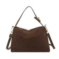 Vintage Suede Shoulder Bag Women's Matte Underarm Bag Retro Hobo Handbag Fashion Simple Casual Crossbody Bag for Girls Oasis Select Coffee