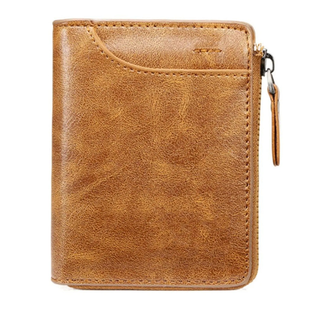 Men's RFID Bifold Wallet – Slim PU Leather Multi-Card Holder Men's Bifold Wallet Oasis Select Brown