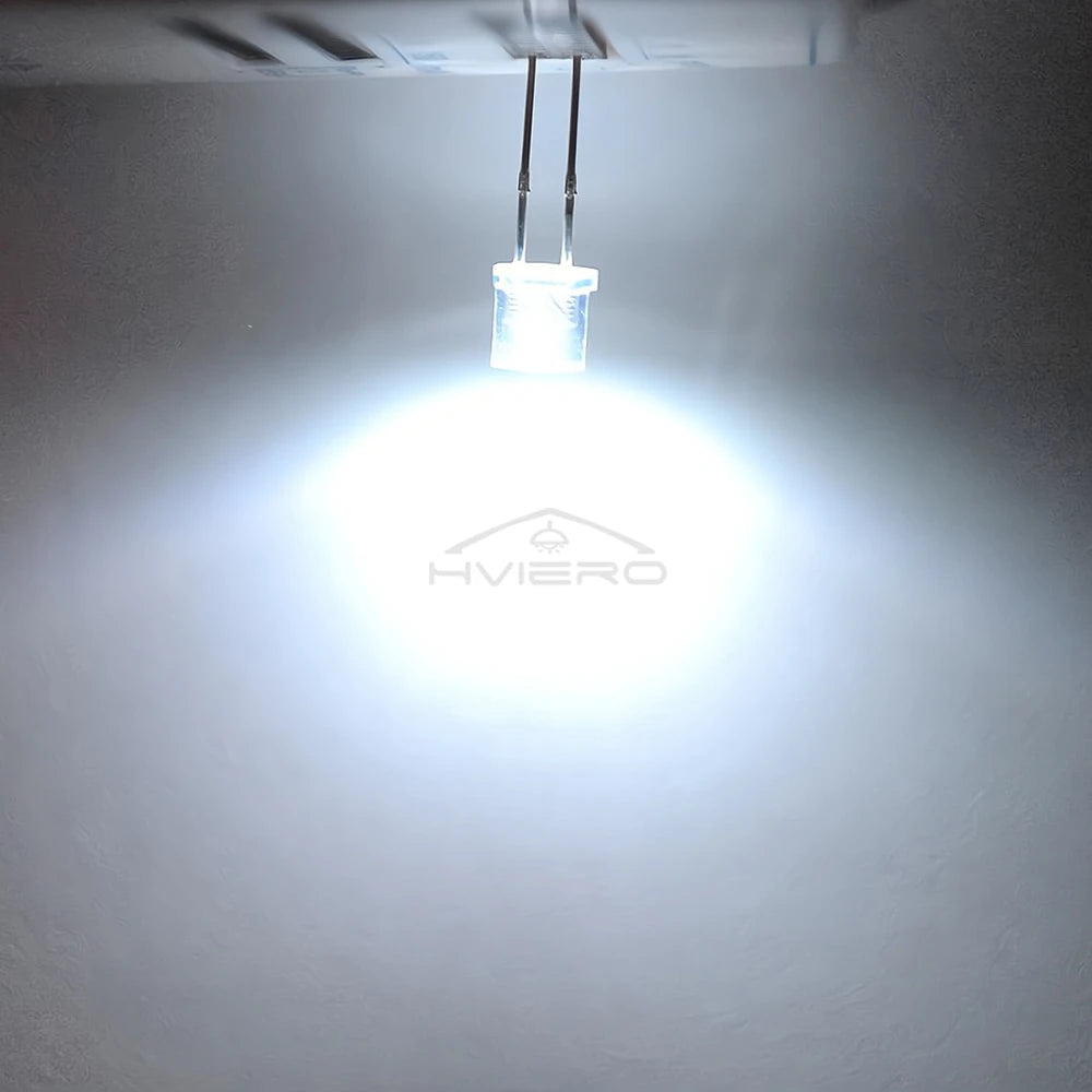 10PCS 5mm Flat Top Ultra Bright LED Diodes – Wide Angle Bulbs