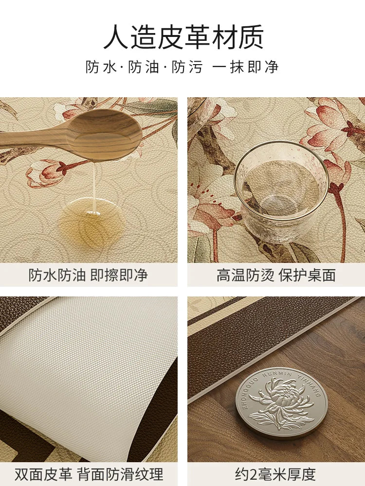 Window sill mat Window edge leather protective mat Sun protection waterproof dust Chinese bay window mat Oasis Select