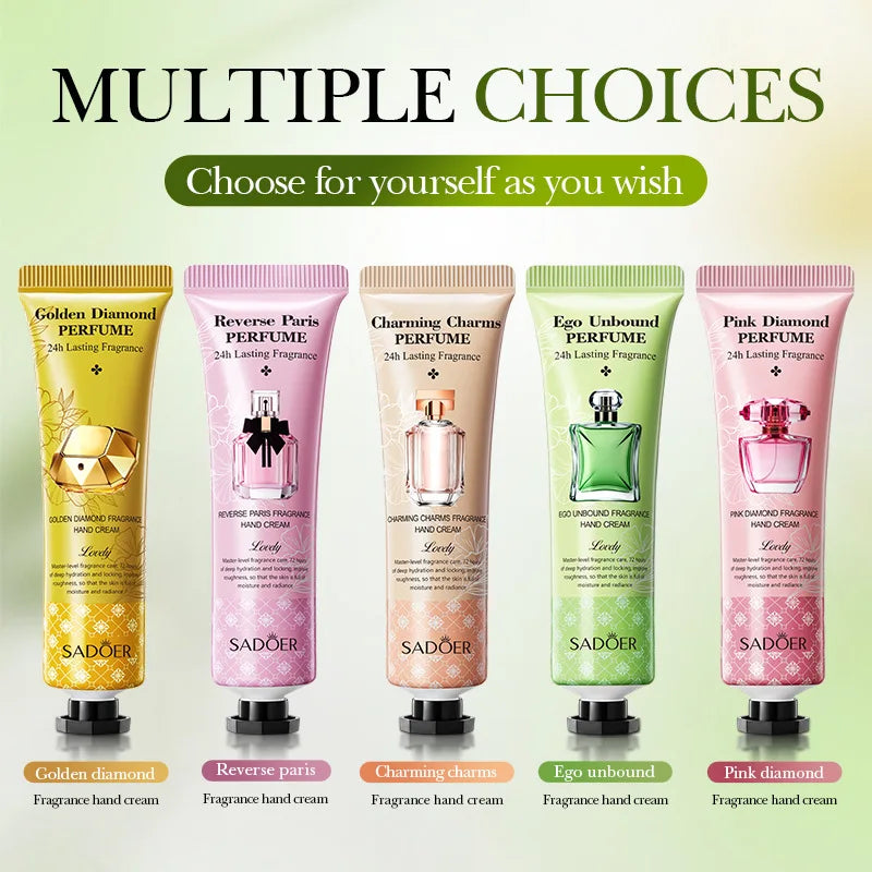 SADOER 5-Piece Fragrance Hand Cream Gift Set – 5 x 30g Hand Cream Set Oasis Select