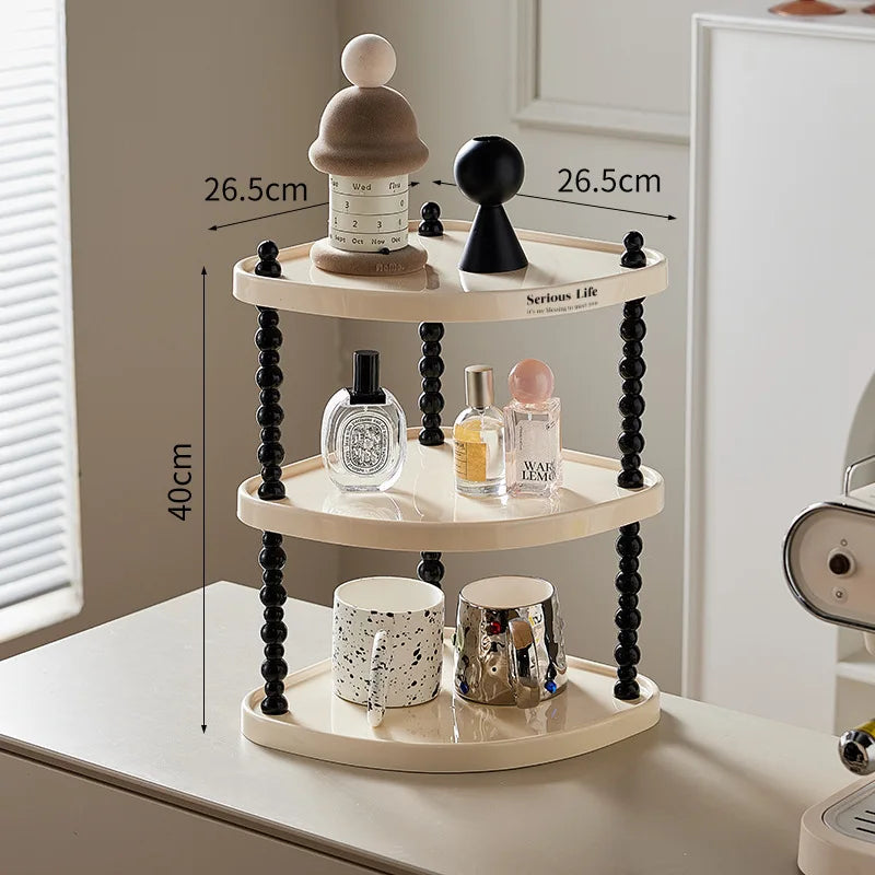 Cosmetics storage box Multifunctional finishing rack Skin care products Perfume storage rack Household desktop cup storage rack Oasis Select Triangle -3 Layers