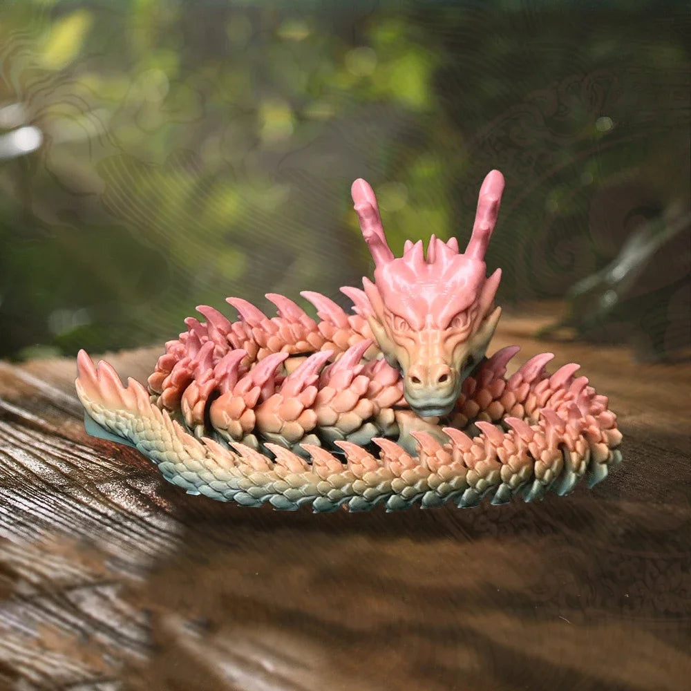 3D Printing Chinese Dragon Landscaping Ornaments Handicrafts Joints Movable Creative Figure Decoration Children's Gift Toys Oasis Select 7 45cm