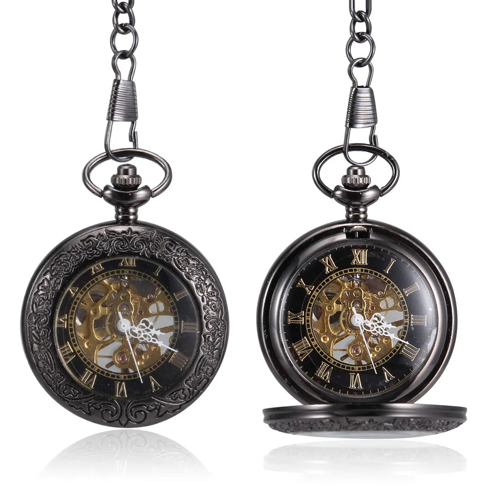 Vintage Quartz Pocket Watch with Chain | Personalized Gift