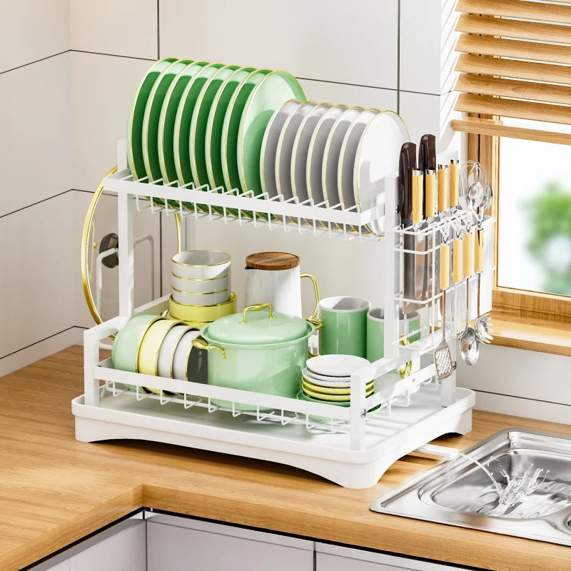 Kitchen Sink Countertop Drain Bowl Rack Drain Basket Rack Cupboard Knife Fork Tableware Dish Storage Rack Oasis Select