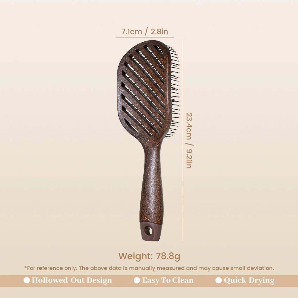 Hollow Boar Bristle Hair Brush – Detangling & Scalp Massage Detangling Hair Brush Oasis Select