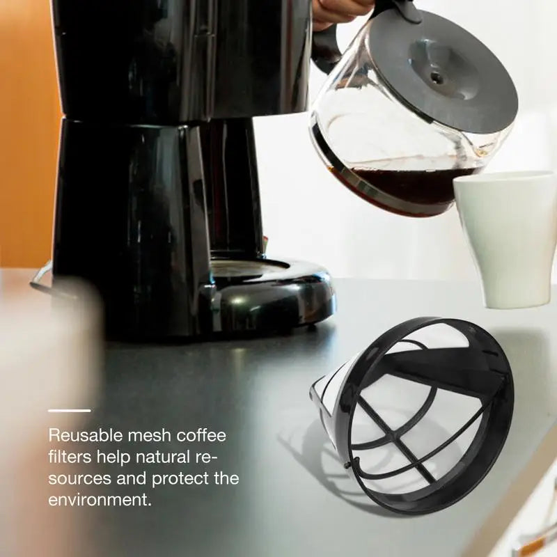 Reusable Coffee Filters Coffee Maker Basket Filter Cone Coffee Filters Filters Fit Most 8-12 Cup Basket Drip Coffee Machine Oasis Select