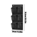 Wall-Mounted Storage Bag 6 Compartments Mesh Closet Shoe Holder Door Hangable Storage Basket Closet Hangable Storage Pockets Oasis Select Black