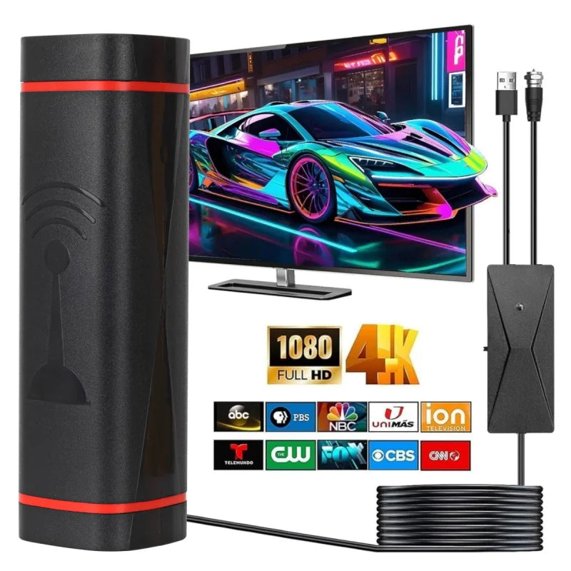 2025 New ATSC HD Digital TV Antenna 5m Indoor Outdoor Dual Use with Stable Signal for DTMB Terrestrial Wave Reception Oasis Select Red