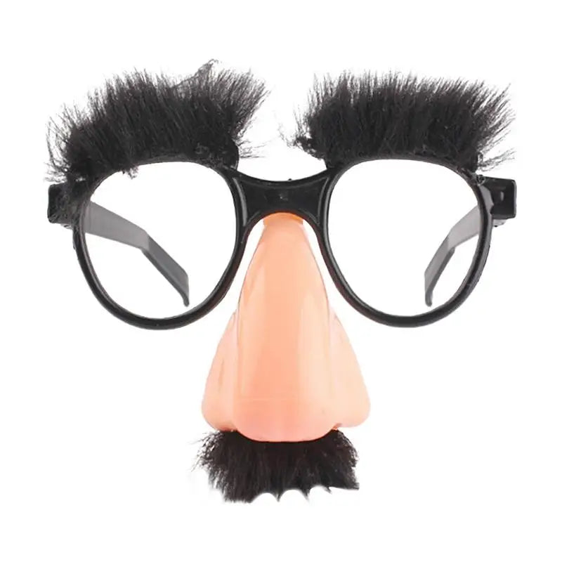 Halloween Party Eyeglasses Novelty Prank Disguise Glasses Big Nose Glasses with Eyebrows Mustache Silly Photo Props Supplies Oasis Select