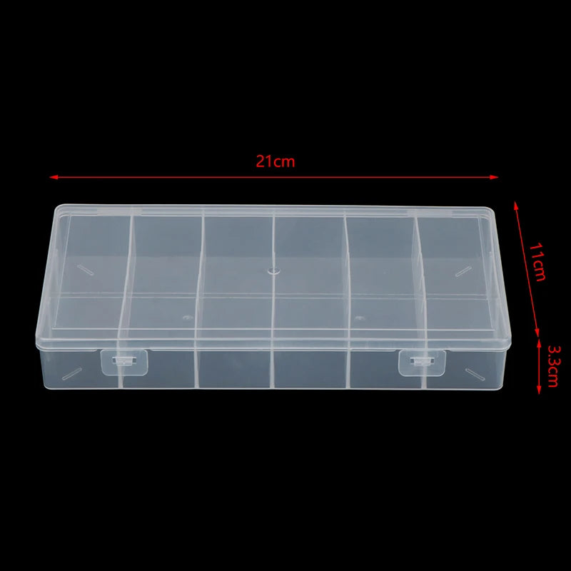 6 Grids Compartment Plastic Storage Box Practical Toolbox Transparent PP Boxes Bead Jewelry Case Display Organizer Container Oasis Select