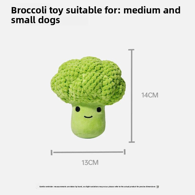 Dog Voice Toy Teeth Grinding and Cleaning Simulation Broccoli Plush Doll Small and Medium sized Dog Self Hi Soothing Tool Oasis Select broccoli