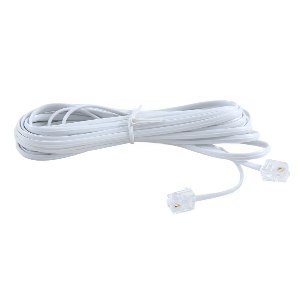 6P2C RJ11 Male to Male Plug Telephone Line Cable Wire 5M Oasis Select