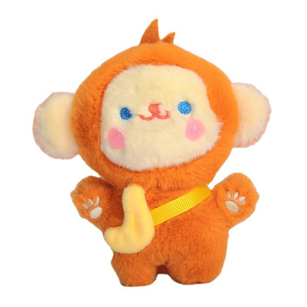 12cm Plush Monkey Keychain – Cute Stuffed Animal Bag Charm