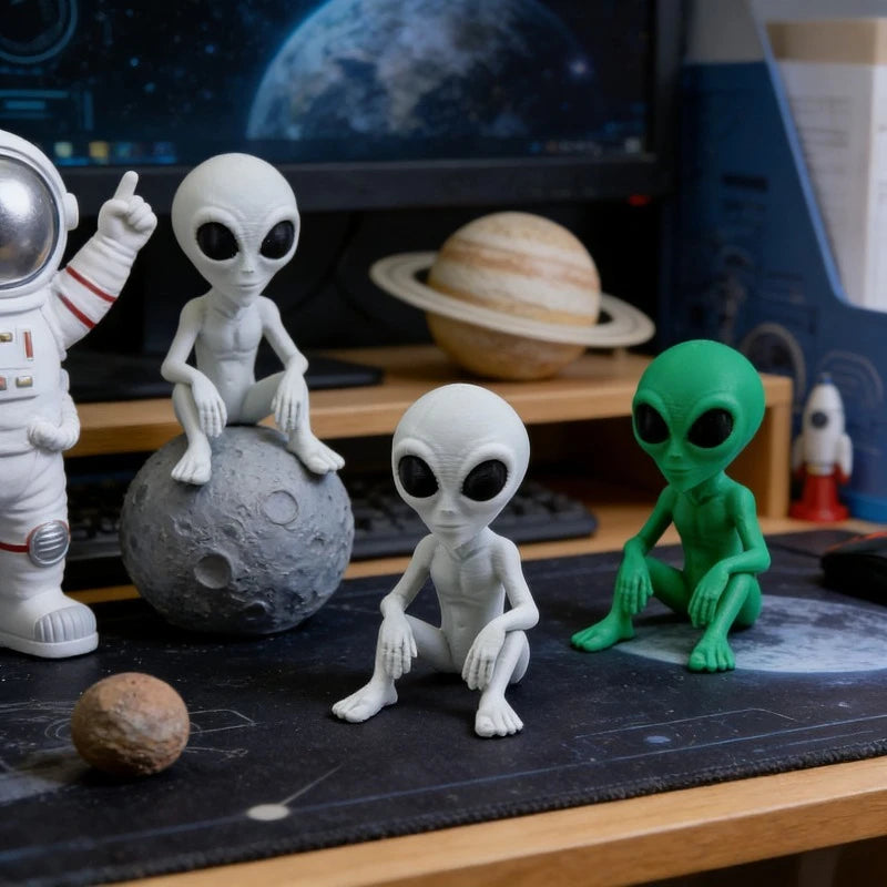 3D Printed Fantasy Alien Statues Interesting Space Decor Fun Designs Suitable for Indoor Outdoor Home Decoration Art Oasis Select