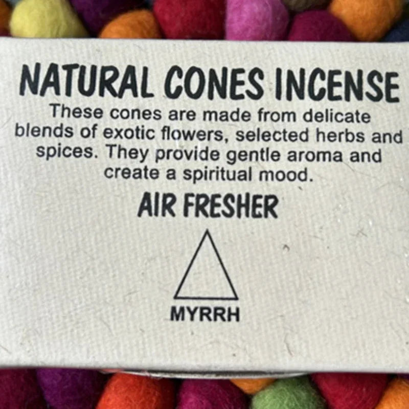 Handmade LotusCone Incense Premium SandalwoodPagoda Aromatherapy for Yoga/Meditation,Natural Home Fragrance Spiritual Cleansing Oasis Select Myrrh