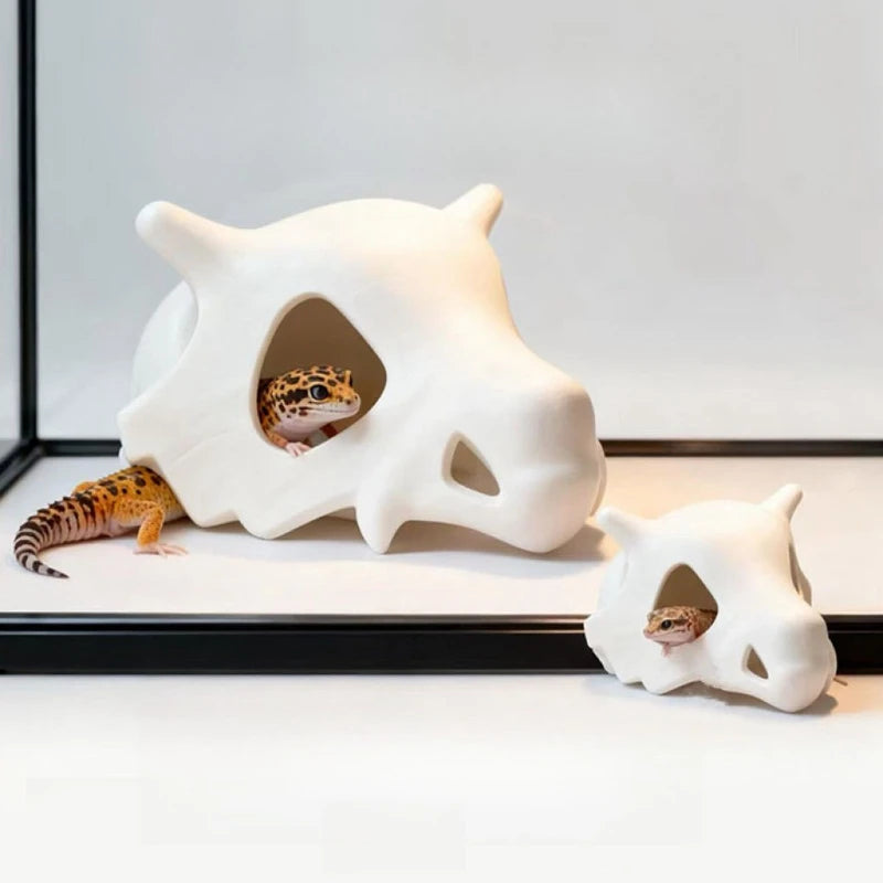 Fish Tank Oranament Aquarium Decor 3D Printed Anime Style Skull Reptile Hideouts for Terrarium Habitat 100% Safe Home Decoration Oasis Select
