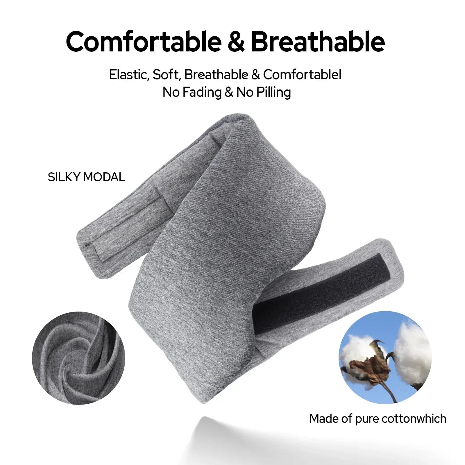 100% Handmade Cotton Sleep Mask Blackout for Side Sleeper,Soft Portable Blackout Eye Covers for Women Men Travel Eyepatch Oasis Select
