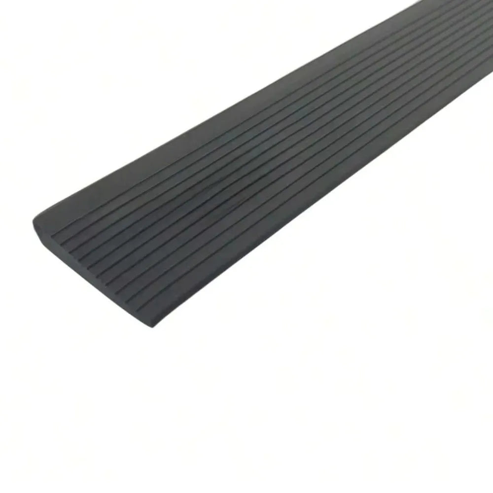 Self-Adhesive Ramp Mat 90x5cm Non-Slip Floor Transition Strip Multi-Purpose Easy Install Door Threshold Ramp Home Oasis Select Black