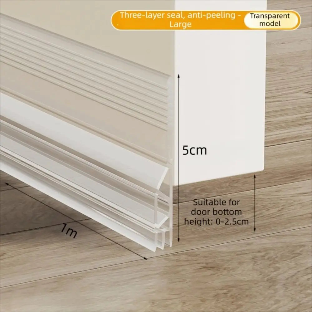 New 100cm Door Draft Stopper Self-adhesive Soundproof Draught Excluder Insect Prevention Transparent Weather Stripping Bedroom Oasis Select