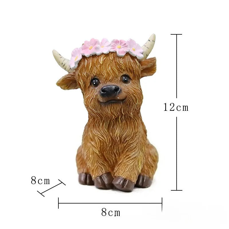 Simulated Highland Cowboy Style Home Decor Dining Table Decor Creative Home Decoration and Gift Giving Oasis Select Wreath Calf