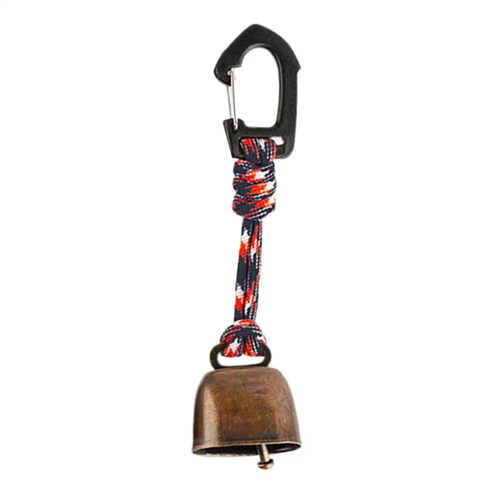 Bear Bell for Outdoor Hiking Camping Loud Cast Iron Cowbell with Hand Braided Lanyard, Anti-Lost Keychain for Backpacking Walk Oasis Select