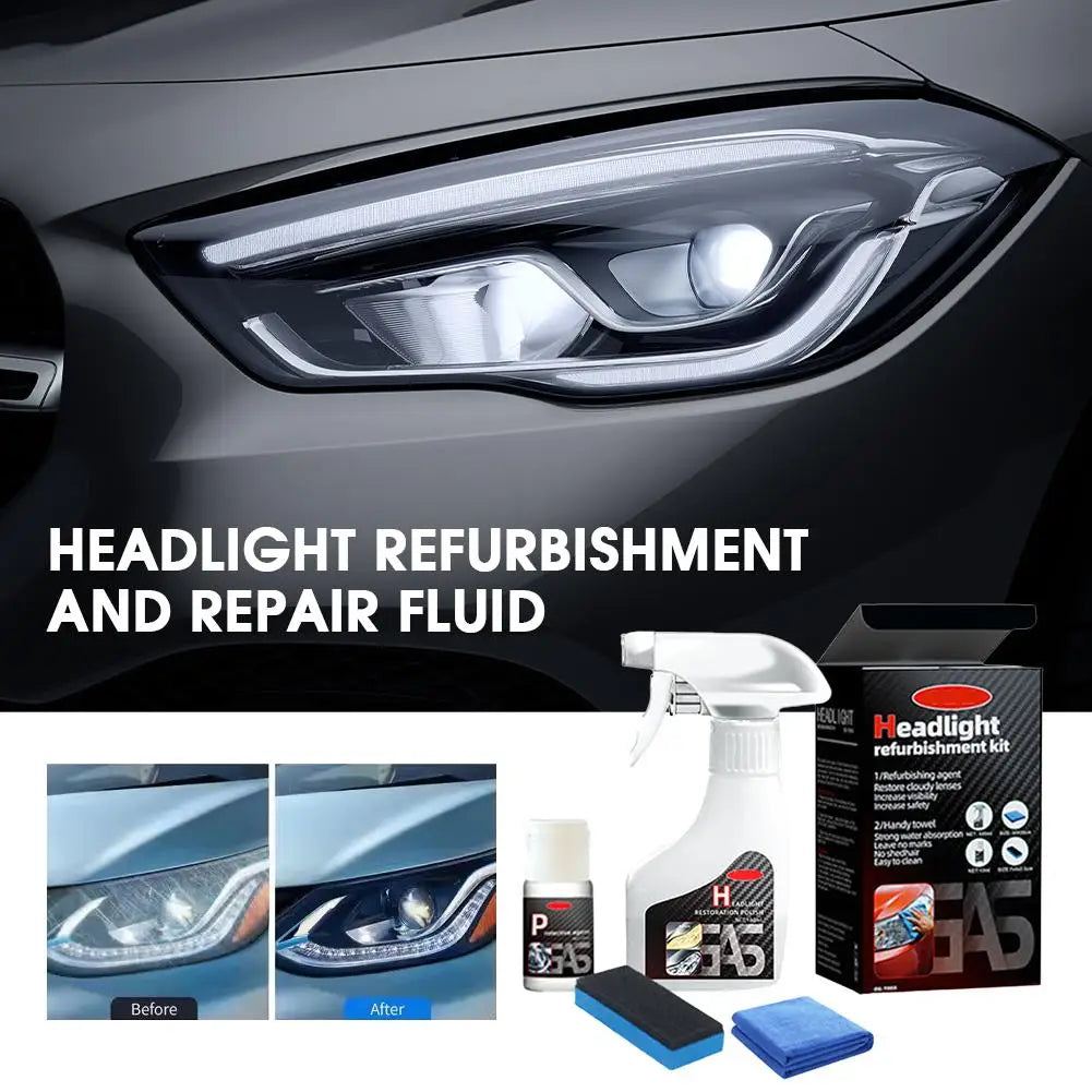 Car Headlight Restoration Kit – Scratch & UV Restorer 180ml