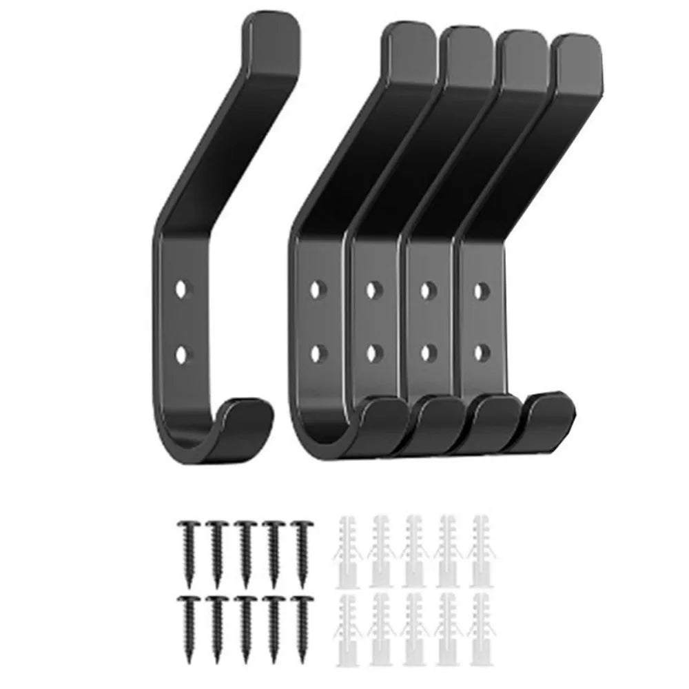 Heavy Duty Black Carbon Steel Wall Hooks – Multi-Pack Set