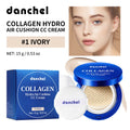 Collagen Air Cushion CC Cream Long-Lasting Hydration Buildable Coverage Foundation Natural Light Brightening Effect Face Makeup Oasis Select 1 Ivory