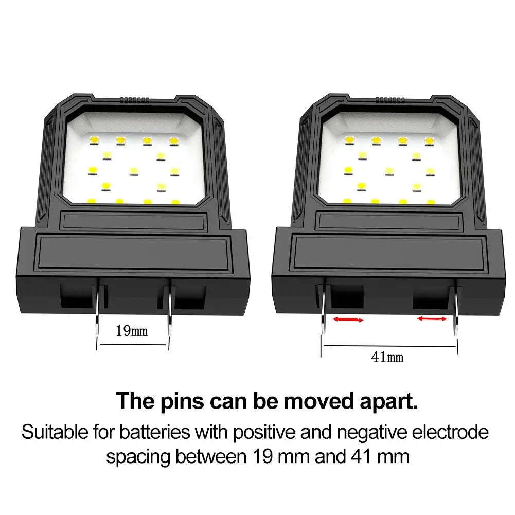 Portable LED Work Light – Power Tool Battery Adapter 12V–85V