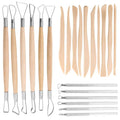 LIKE WISH Pottery Clay Sculpting Tools, 22Pcs Wooden Handle Pottery Carving Tools & Metal Scraper & Plastic Clay Shaping Tools Oasis Select Default Title