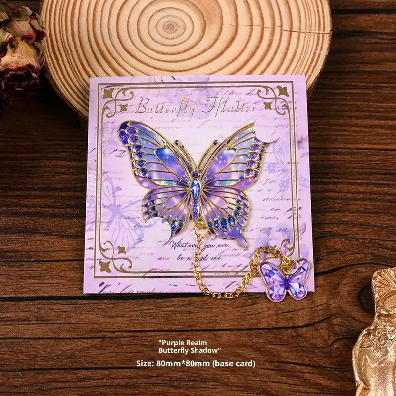 Vintage Butterfly Fan Metal Bookmark Hollow Flower Painting Bookmarks Student Reading Book Clip For Book Lovers Readers Gifts Oasis Select A16