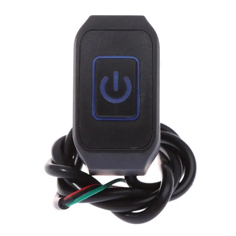 Universal 12V Button Switch for Motorcycle Handlebar: Electric Star Pressure, Waterproof Control Switch Oasis Select Blue