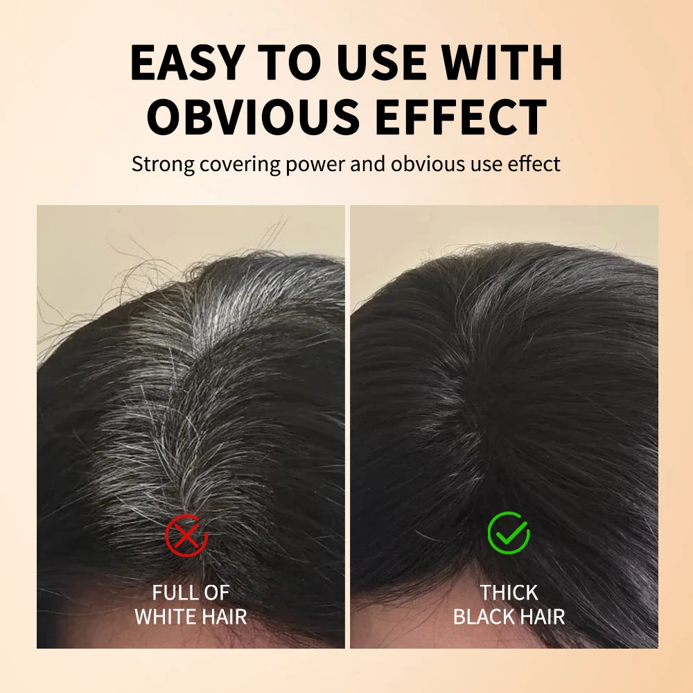 2in1 Hair Dye Stick with Comb Black Brown Coffee Long Lasting Temporary Hair Coloring Covered White Hairs Hairline Pen Washable Oasis Select