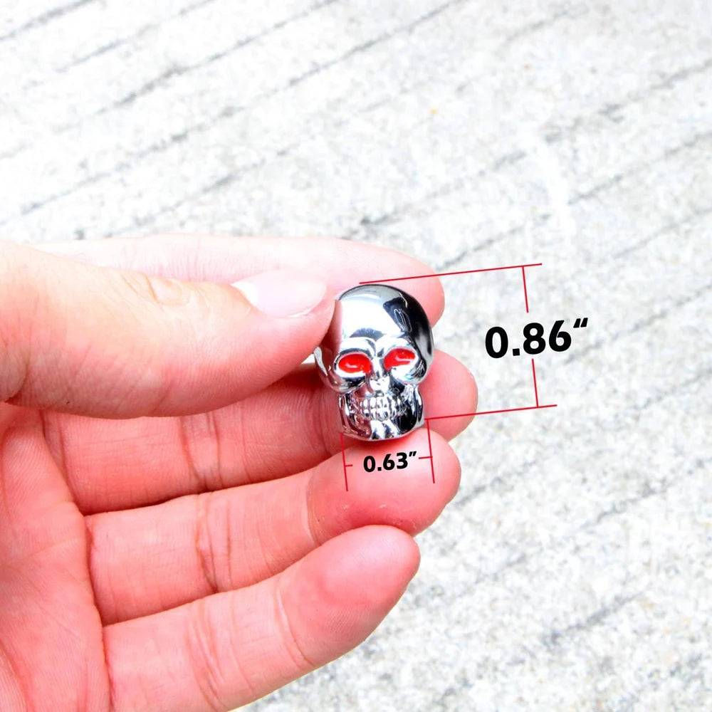 4Pcs Skull Style Tire Valve Stem Caps , Tire Wheel Valve Stem Dust Caps for Cars Trucks Trailers SUV's RV's Motorcycles Bikes Oasis Select