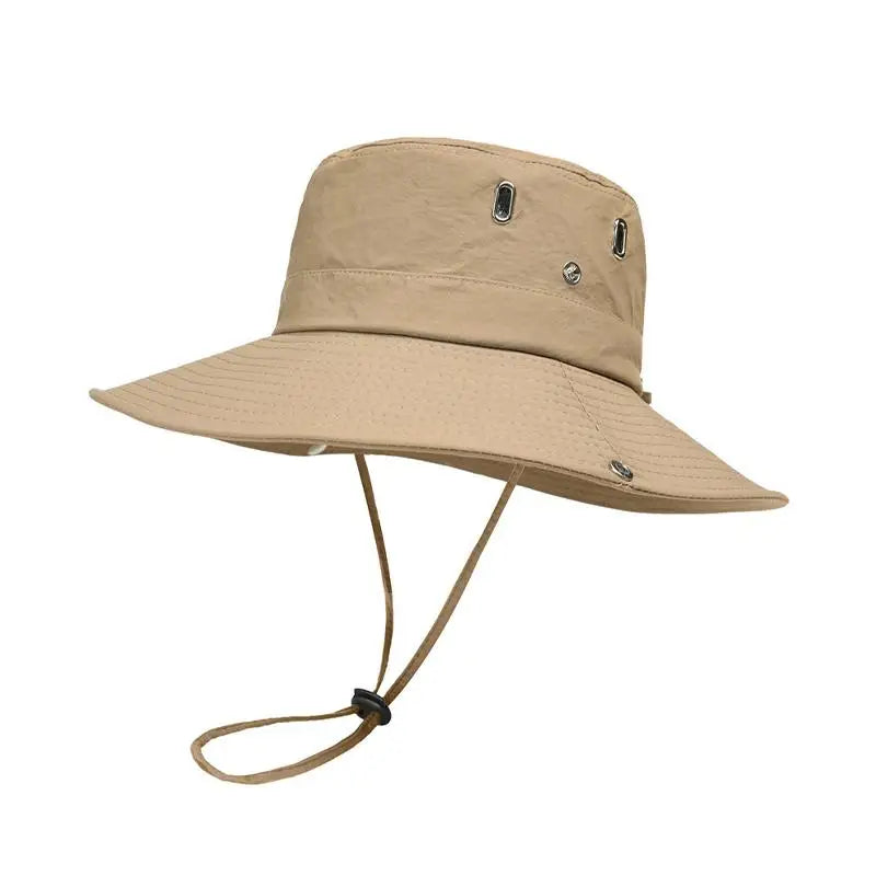 Quick Dry Wide Brim Bucket Hat for Men Women cap Breathable Adjustable Chin Strap Outdoor Hiking Fishing Sun Hat Oasis Select A2
