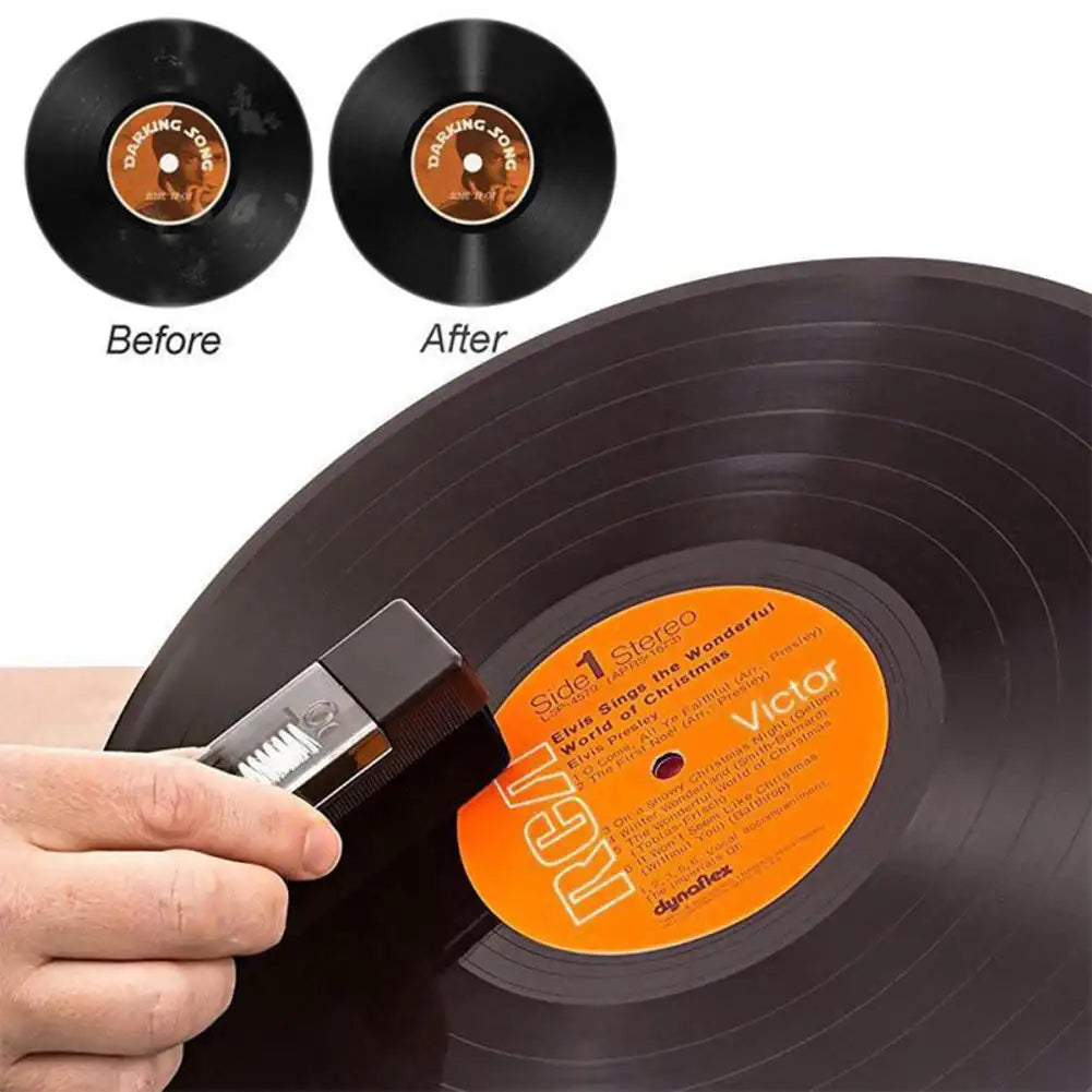 3-Piece Vinyl Record Cleaning Kit – Anti-Static Dust Brush