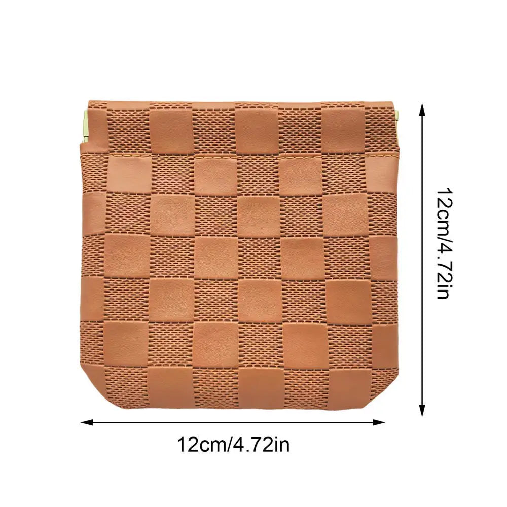 Small Auto-Closure Makeup Bag – Travel Cosmetic & Jewelry Pouch Cosmetic Travel Pouch Oasis Select Brown CN