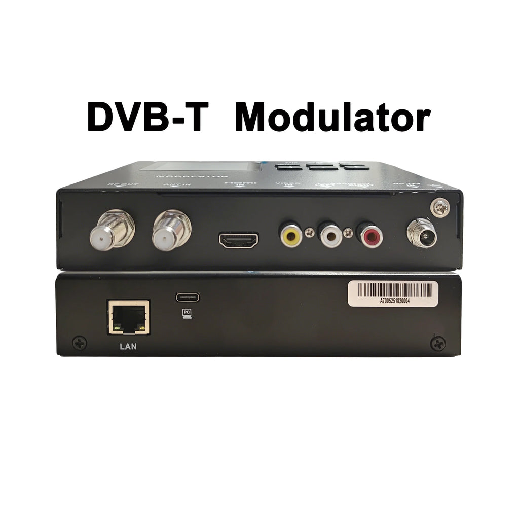 DVB-T modulator, MPEG-4 AVC/H.264 encoding and modulation capabilities, audio and video signal conversion to DVB-T RF output Oasis Select DVB-T