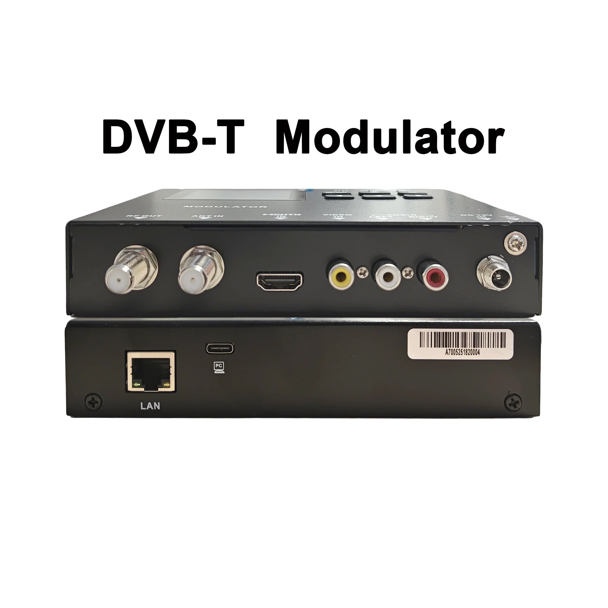 DVB-T modulator, MPEG-4 AVC/H.264 encoding and modulation capabilities, audio and video signal conversion to DVB-T RF output Oasis Select DVB-T