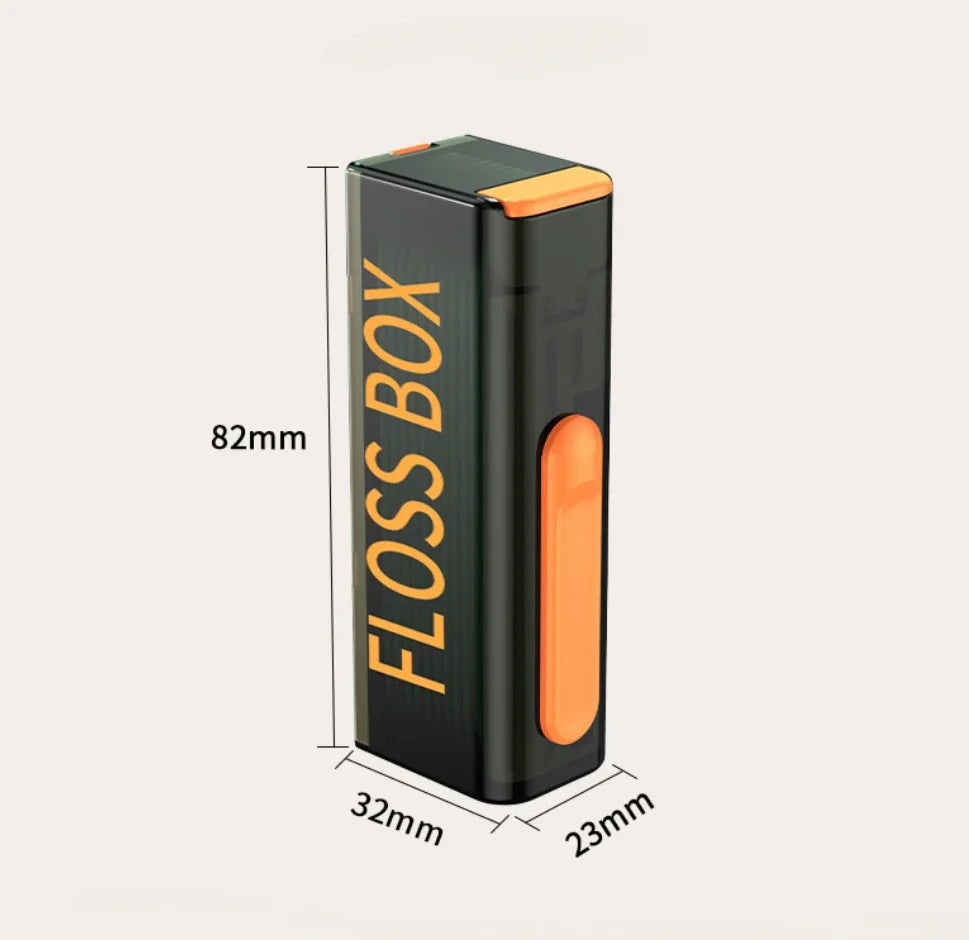 20PCS Mecha Wind Mirror Portable Floss Box Auto Pop Up 10pcs Mini Transparent Floss Stick Storage Box Oral Care Floss Organiser Oasis Select